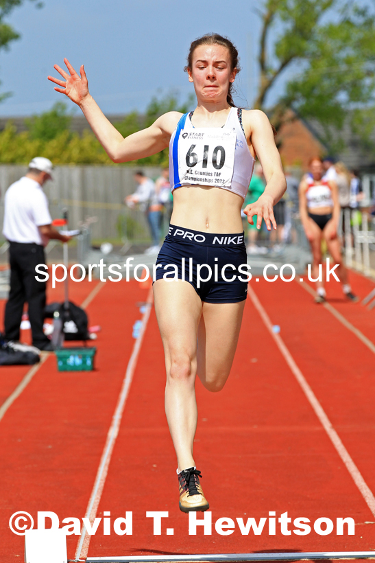 Women and Girls long jump, 2022 North Eastern Track and Field Champs., Middlesbrough. David T. Hewitson/Sports for All Pics